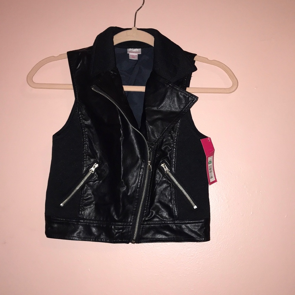 Girls leather vest